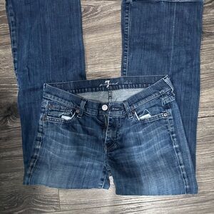 7 For All Mankind Blue Straight Leg Jeans